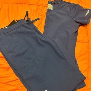 Skechers navy blue scrub set